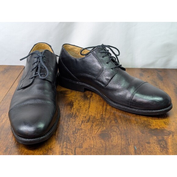 Studio Belvedere Shoes Mens 12 D Duke Dress Cap Toe Oxford Black Leather Lace Up main image 4